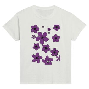 JC Artsy Crafts Kids t-shirt "Purple flowers"