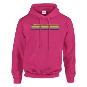 Unisex pullover hoodie - Rainbow Stripe - 2024 edition